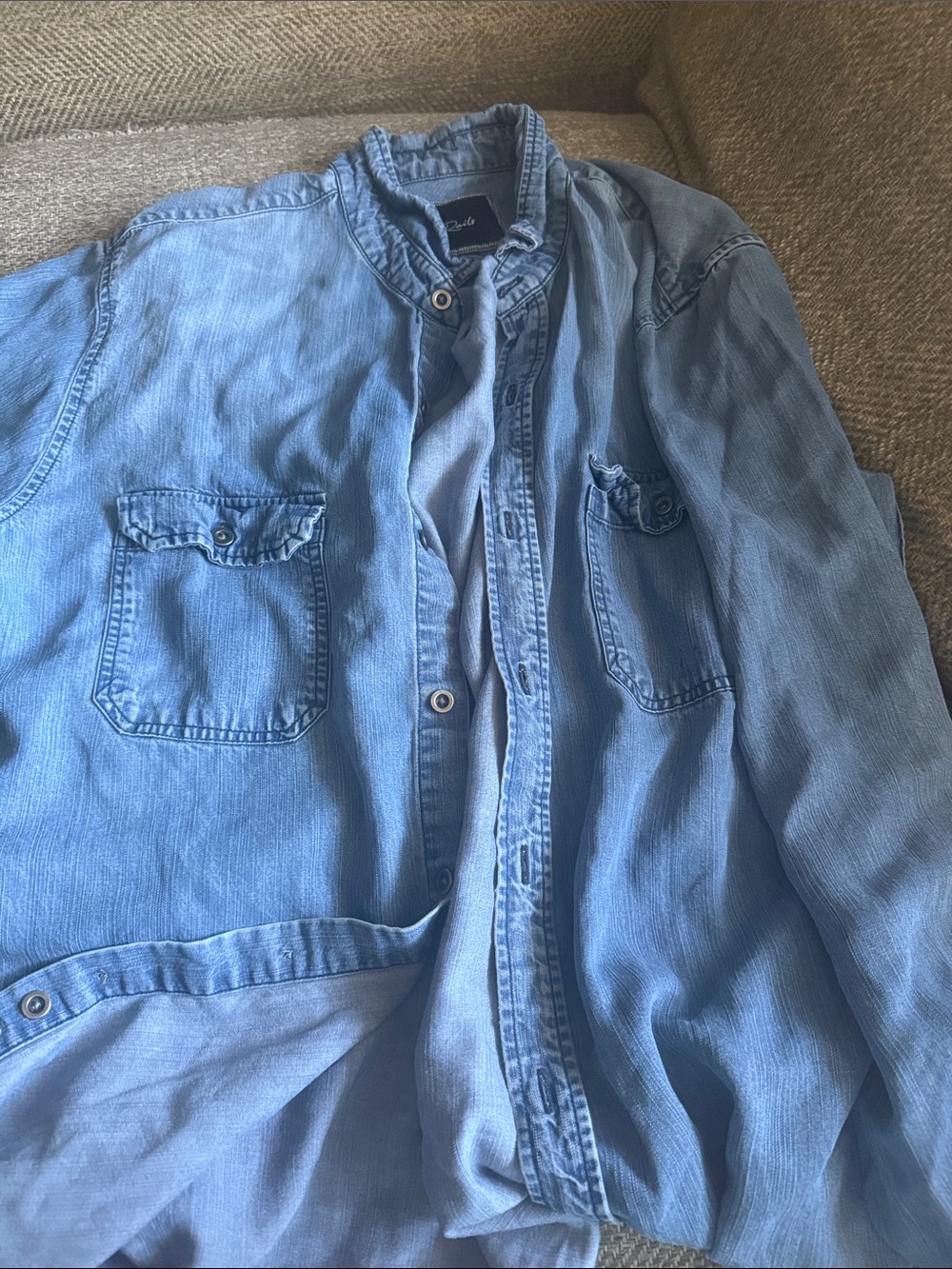 Rails Men’s Tencel Denim Button Down Shirt Blue Large